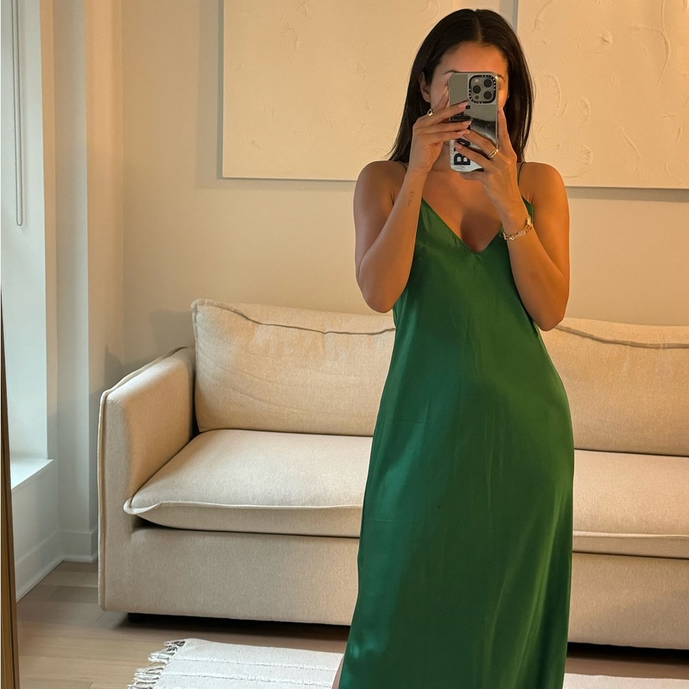 Banana Republic M Green Slip Dress